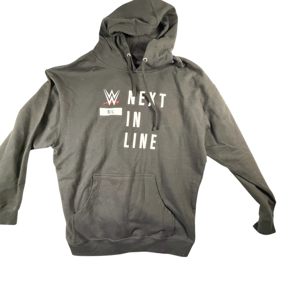 WWE Authentic Hoodie Mens Large Black Excellent Next In Line NIL Graphic SS4500P